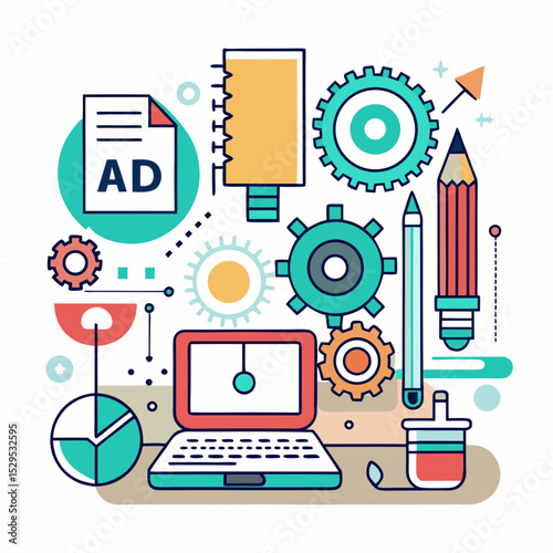Ada Lovelace Day Technology and Innovation Vector Illustration