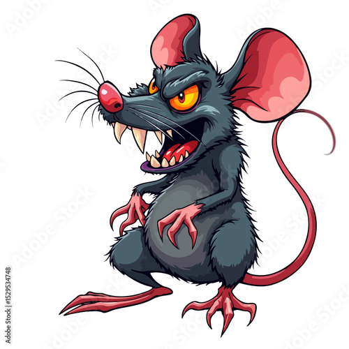A Cartoon rat vector design and digital illustration