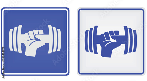 Fitness zone sign. vector illustration