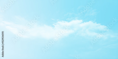Blue sky panorama view clouds, daylight, the natural air is beautiful, vast white cartoon soft background, clear splashed bright wallpaper cover page sunny 