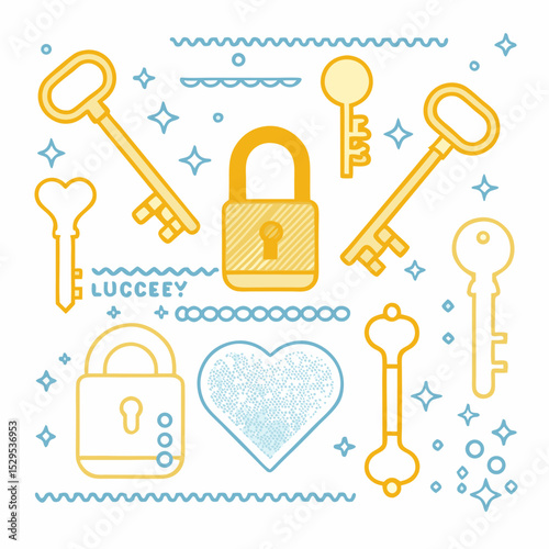 Key and Padlock Silhouette Icons – Locked and Unlocked Security Symbol Set
