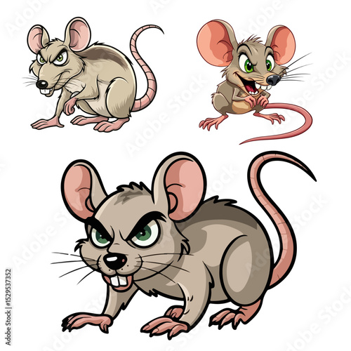 A Cartoon rat vector design and digital illustration