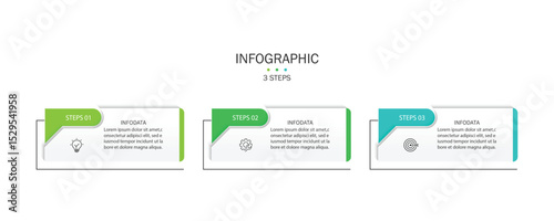 Infographic elements design template, business concept with 3 steps or options, can be used for workflow layout, diagram, annual report, web design.Creative banner, label vector.