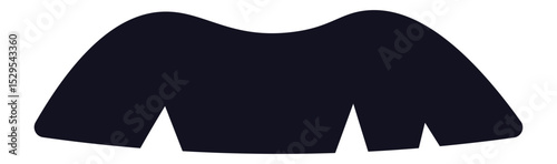Handlebar mustache symbolizing elegance, masculinity, retro style, and gentlemanly fashion, perfect for barbershop logos or vintage designs
