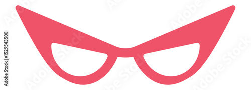 Stylish pink cat eye glasses represent confidence, mystery, and a touch of retro charm, adding a playful and intriguing element to fashion or character design