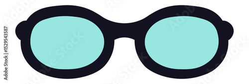 Round eyeglasses with light blue lenses and a sleek black frame offer a stylish and functional way to enhance vision, combining fashion and practicality
