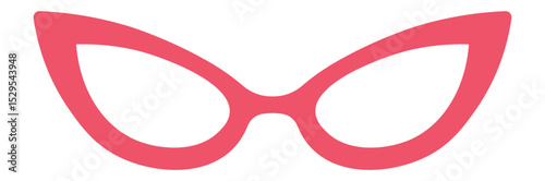 Cat eye glasses in vibrant pink symbolizing femininity, fashion, and a touch of retro charm, perfect for adding a touch of elegance to any look
