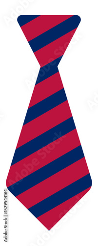 Red and blue striped tie embodying formality and style, highlighting attention to detail while conveying sophistication and classic menswear appeal in professional settings