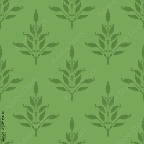 Wallpaper Mural seamless pattern with leaves Torontodigital.ca
