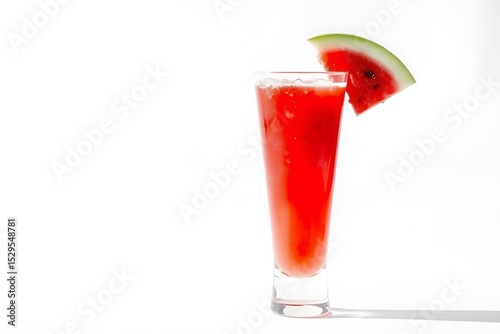 Wallpaper Mural Refreshing watermelon juice in a tall glass with a watermelon slice Torontodigital.ca