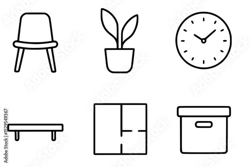 Minimalist Living Essentials Icon Set