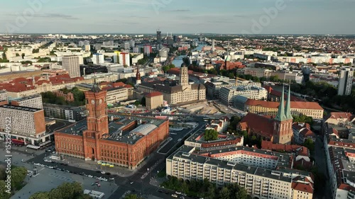 Establishing Aerial View Shot of Berlin, Germany