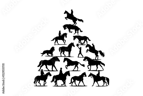 Powerful Horse Silhouette Vector Art