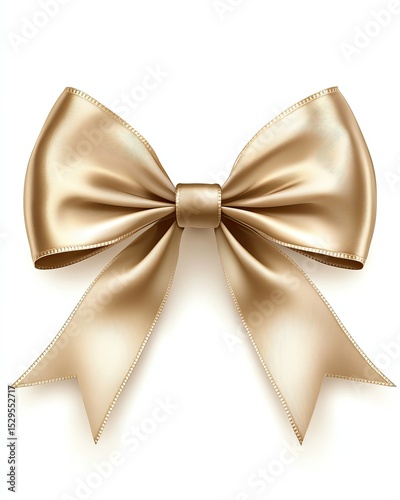 Elegant gold bow for decorating gifts.