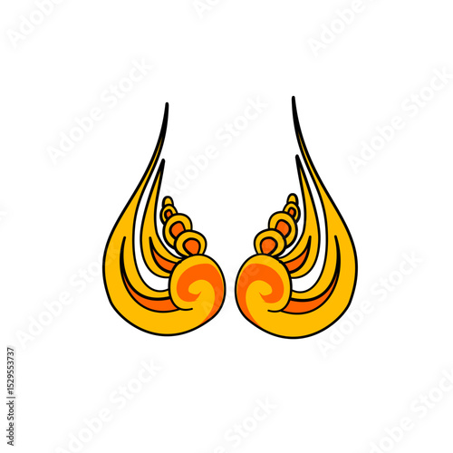 vector fire flames and wings