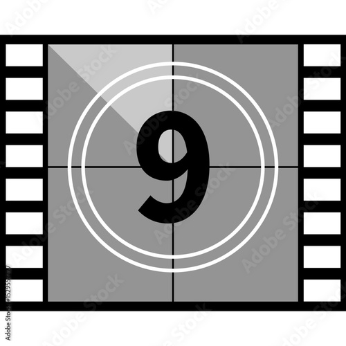 Vintage Movie Countdown Vector