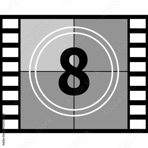 Vintage Movie Countdown Vector