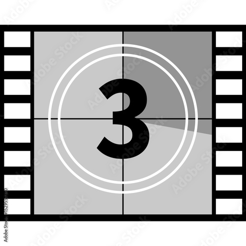 Vintage Movie Countdown Vector