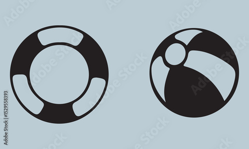 vector illustration of a pair of abstract circles