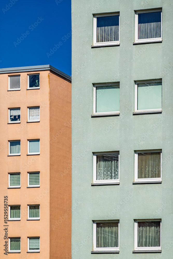 Obraz premium typical apartment house in austria
