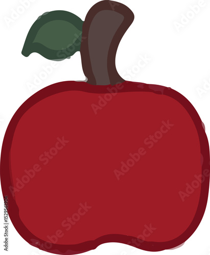 red apple vector illustration
