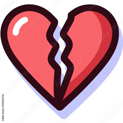 A stylized broken heart illustration with a deep emotional impact