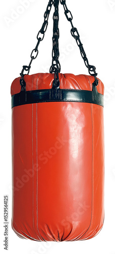 Orange punching bag , isolated on transparent background, png