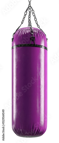 Purple punching bag , isolated on transparent background, png