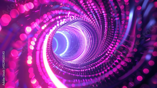 abstract spiral colorful object on a dark background
