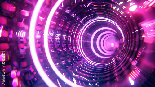 abstract spiral colorful object on a dark background
