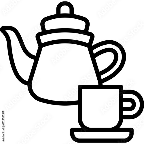 Hot Tea Line Icon