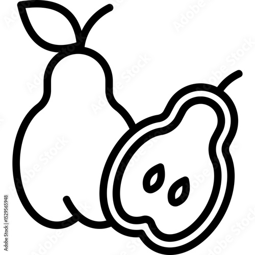 Pear Line Icon