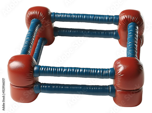 Boxing ring , isolated on transparent background, png