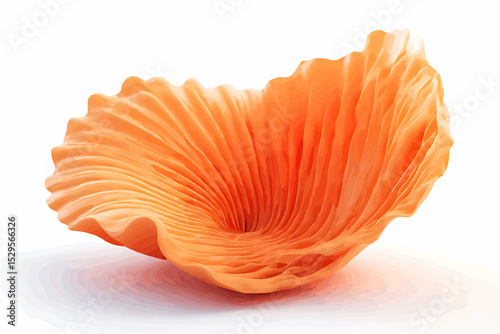 A picture of abstract illustration of wavy orange organic shapes