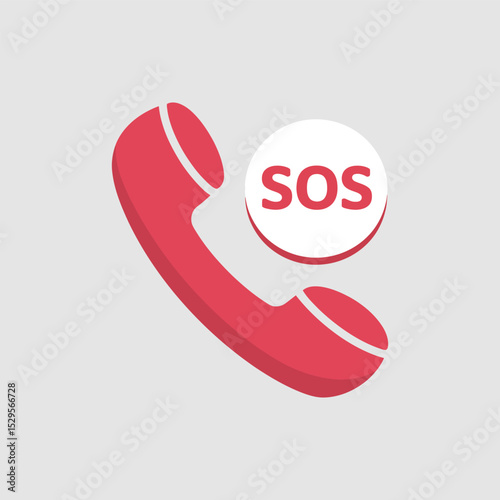 Emergency call icon, Emergency hotline services icon vector illustration