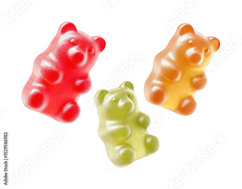PNG Colorful gummy bears assortment on display