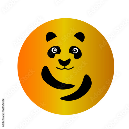 Playful panda logo design colorful and modern mascot illustration