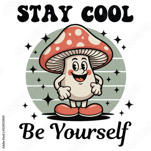 Stay cool be yourself - Trending Retro funny animal T-shirt, Vintage Funny Quotes Typography design, natural animal design sublimation 
