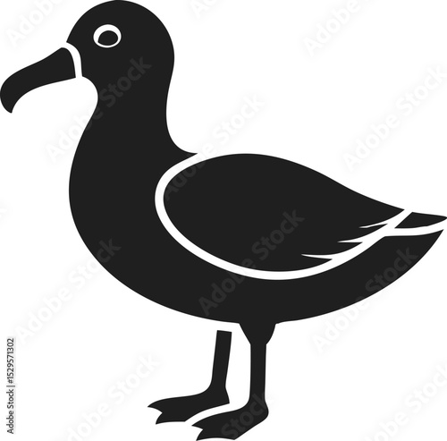 Albatross bird silhouette majestic seabird known for its impressive wingspan and oceanic grace