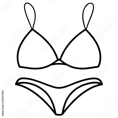 Bikini line art vector