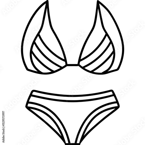 Bikini line art vector