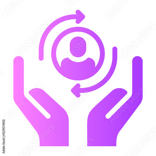 customer retention gradient icon