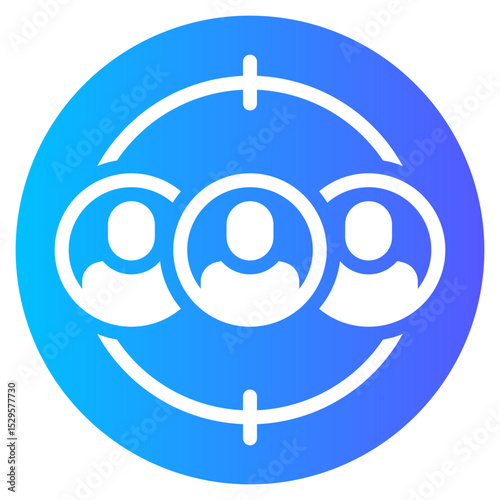 target audience gradient icon