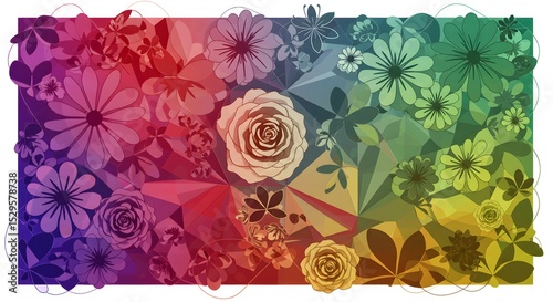 abstract floral background with flowers