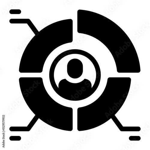 customer segment glyph icon