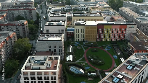 Establishing Aerial View Shot of Berlin, Germany