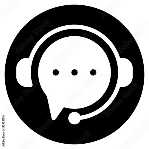 customer service glyph icon