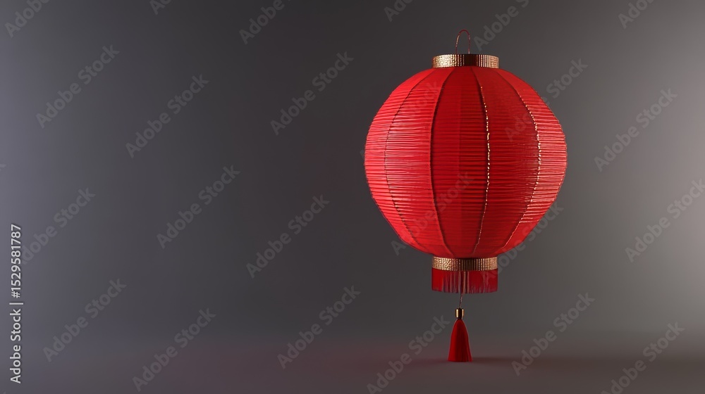 Fototapeta premium Long tube red Chinese lantern 