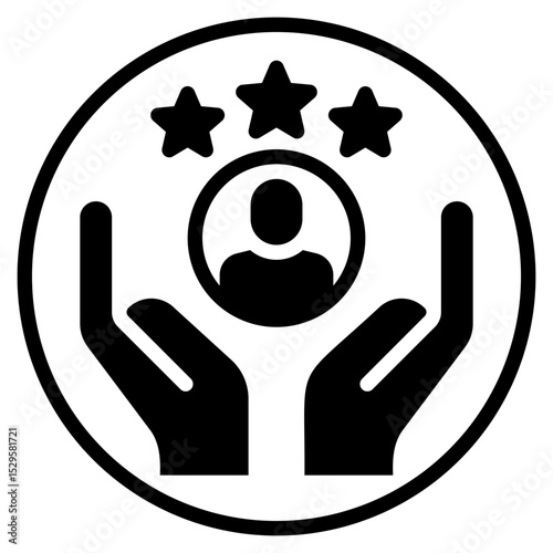 customer loyalty glyph icon