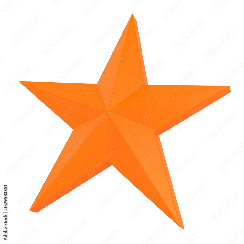 Obraz premium Bright orange star decoration with geometric design
